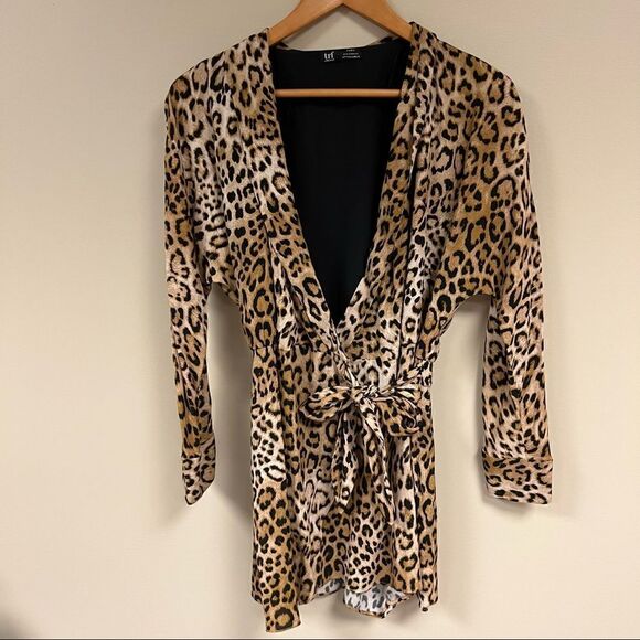 Zara animal print romper with side tie Size S - Picture 6 of 10